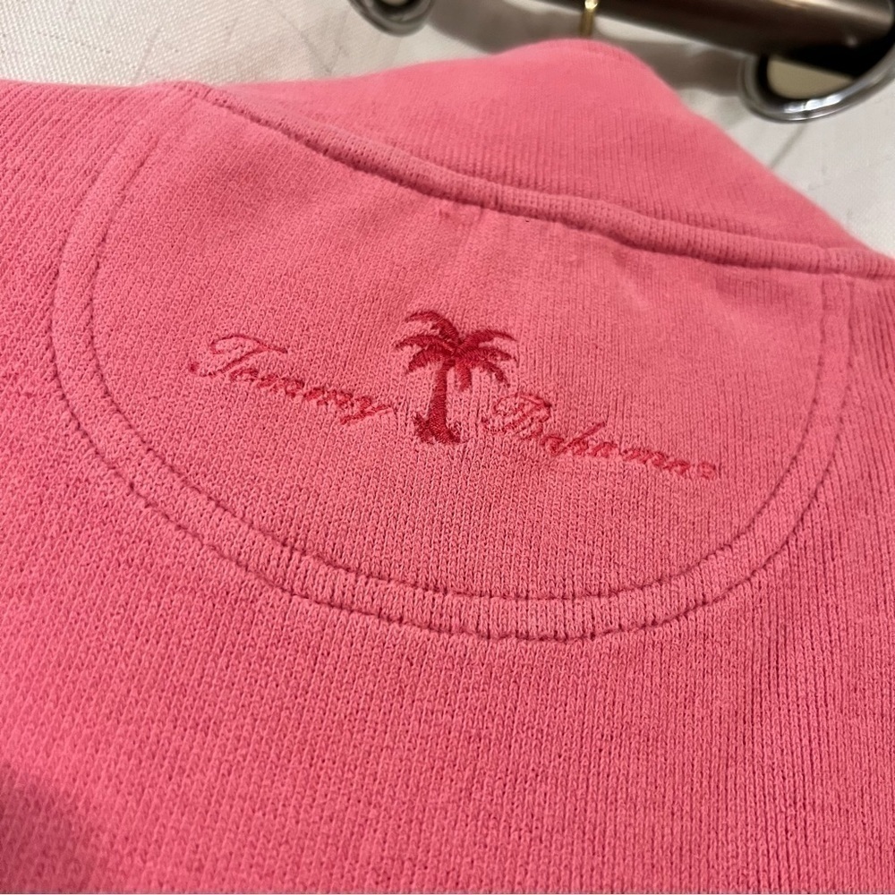 TOMMY Bahama Quarter Zip Pullover in Pink, Size Small - Picture 5 of 9